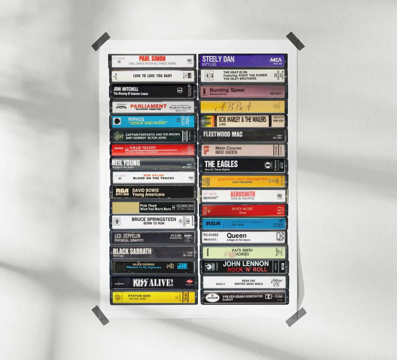 Musica del 1975 - Idea regalo per il 50° compleanno - Nato nel 1975 poster da MrMustardPrints