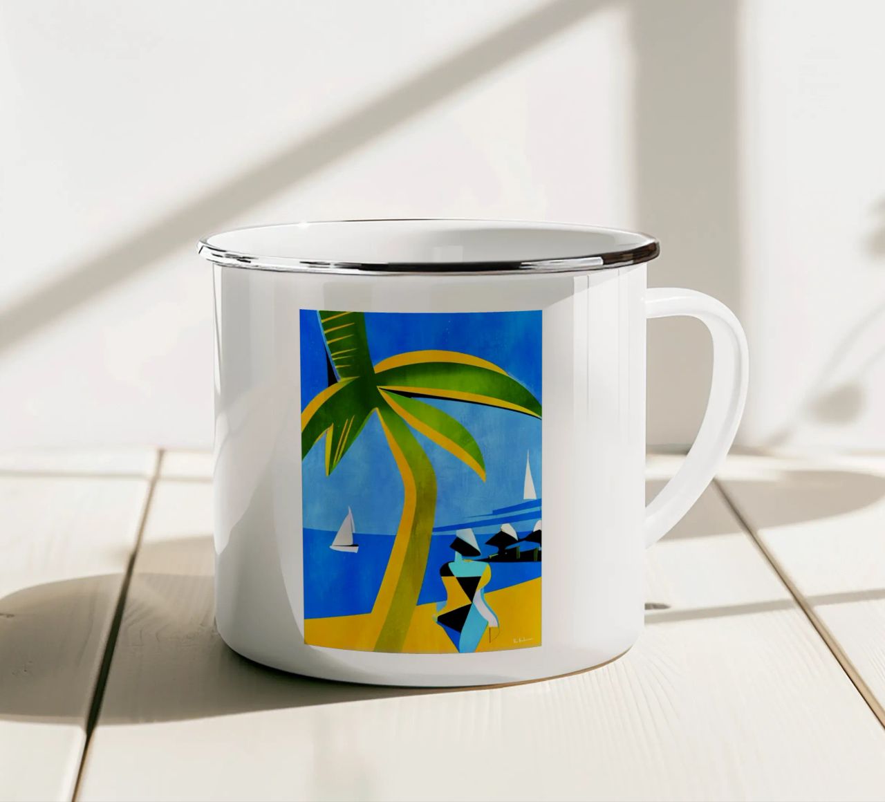 Summer In Capri tazza in smalto da Bo Anderson