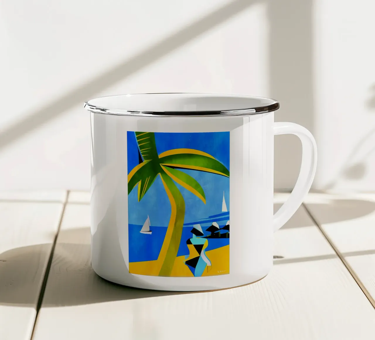 Summer In Capri tazza in smalto da Bo Anderson