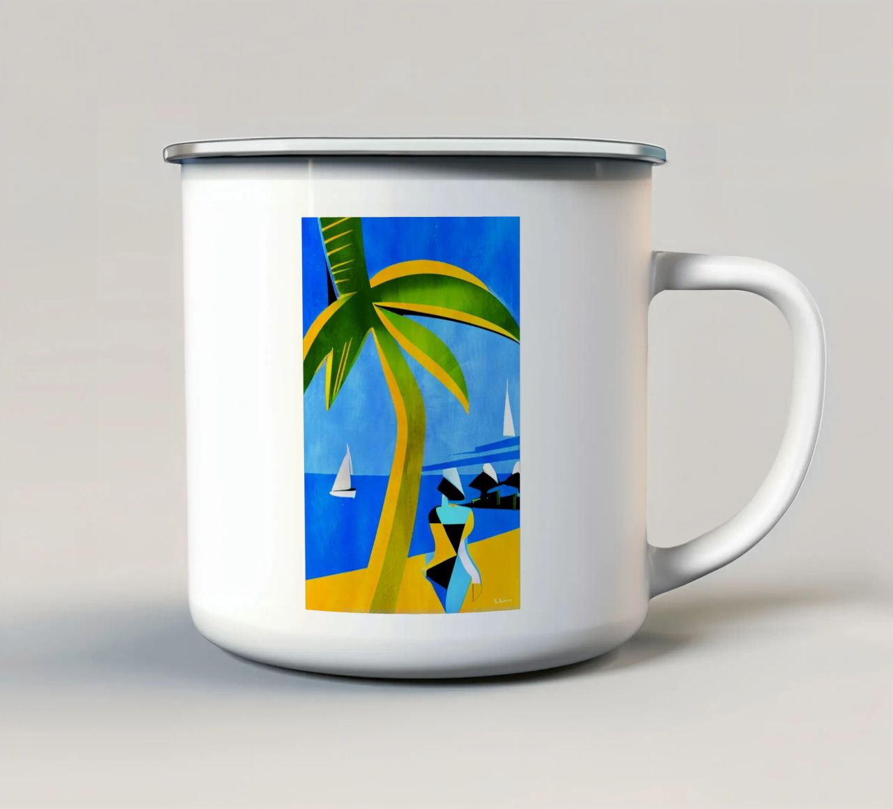 Summer In Capri tazza in smalto da Bo Anderson