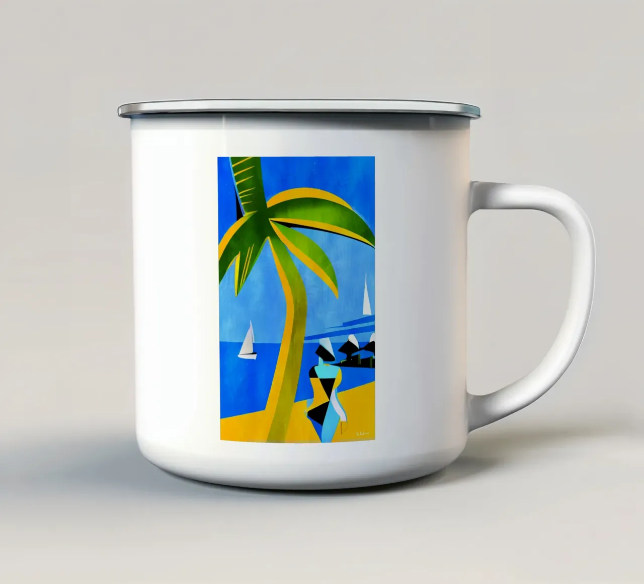 Summer In Capri tazza in smalto da Bo Anderson