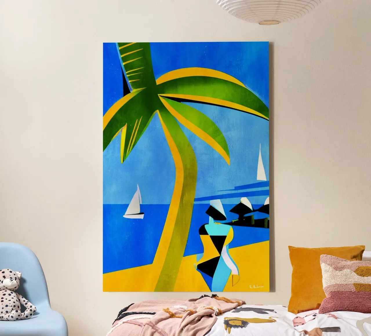 Summer In Capri tela con Cornice a cassetta da Bo Anderson