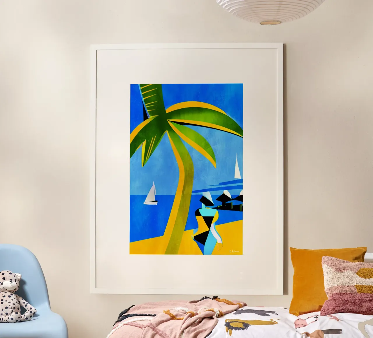 Summer In Capri poster con telaio in alluminio da Bo Anderson