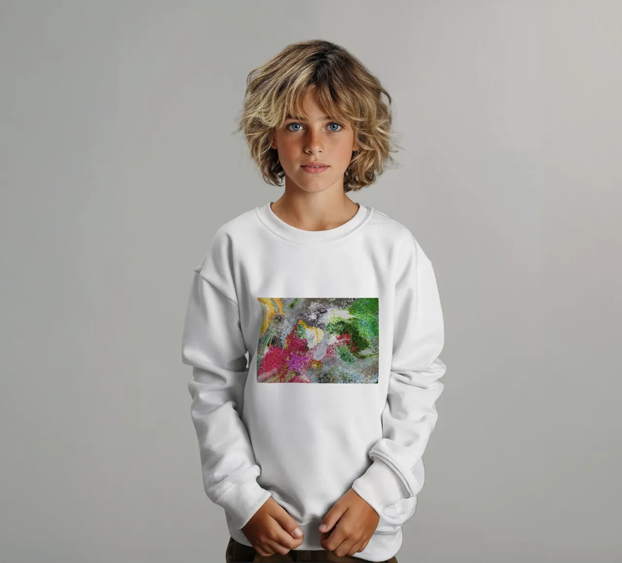 CARDOON - Splittografielage kids sweatshirt by Lilly Helja Jonasson