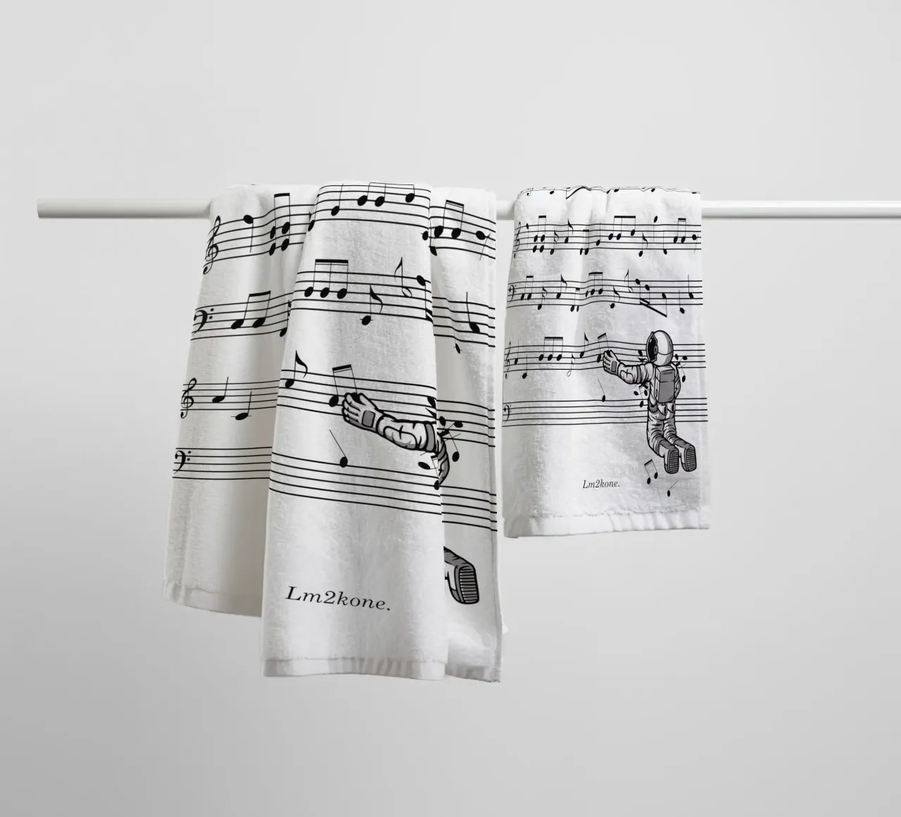The Sound of Space towel by LM2KONE