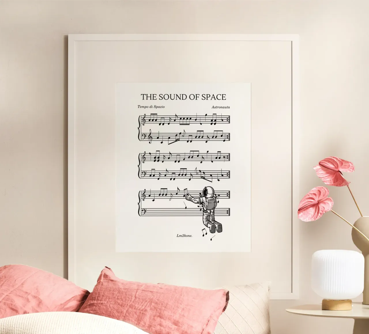 Il suono dello spazio poster con telaio in plastica da LM2KONE