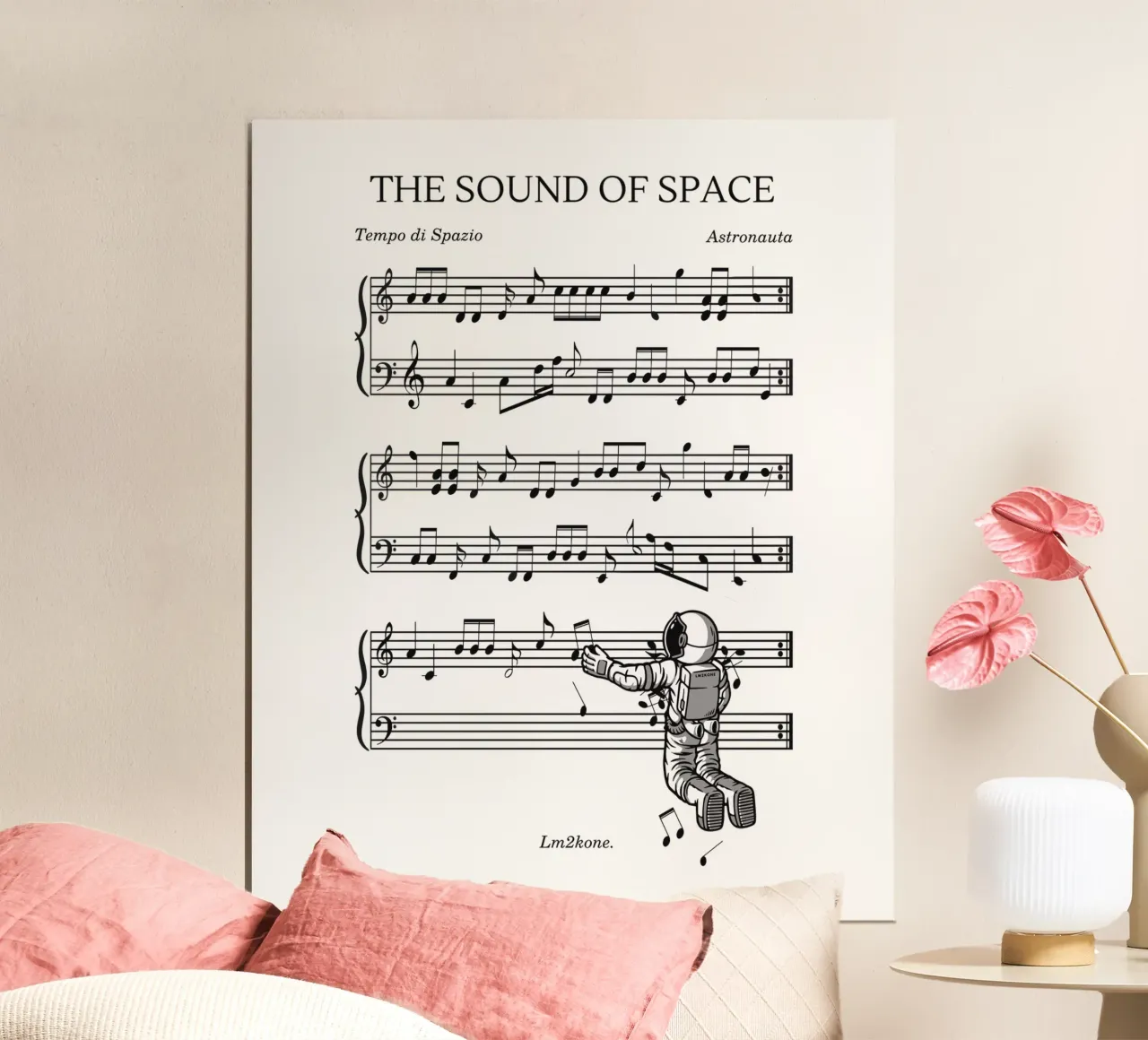 Il suono dello spazio poster con telaio in plastica da LM2KONE