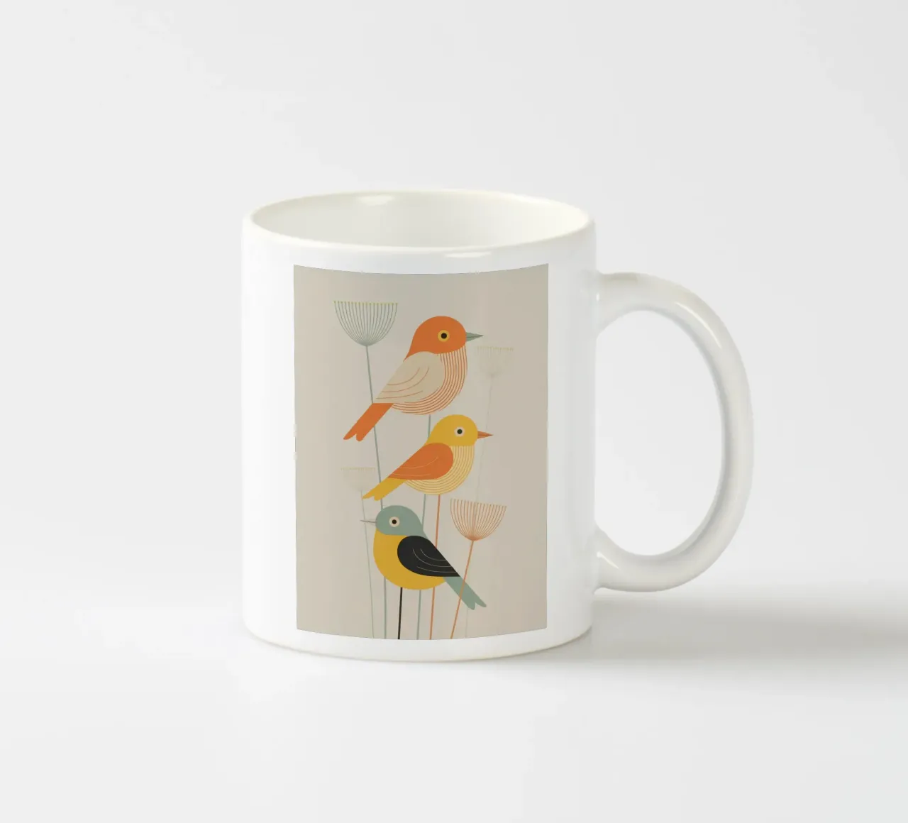 Autumn Birds Retro Art Print tazza in ceramica da 20 Farben