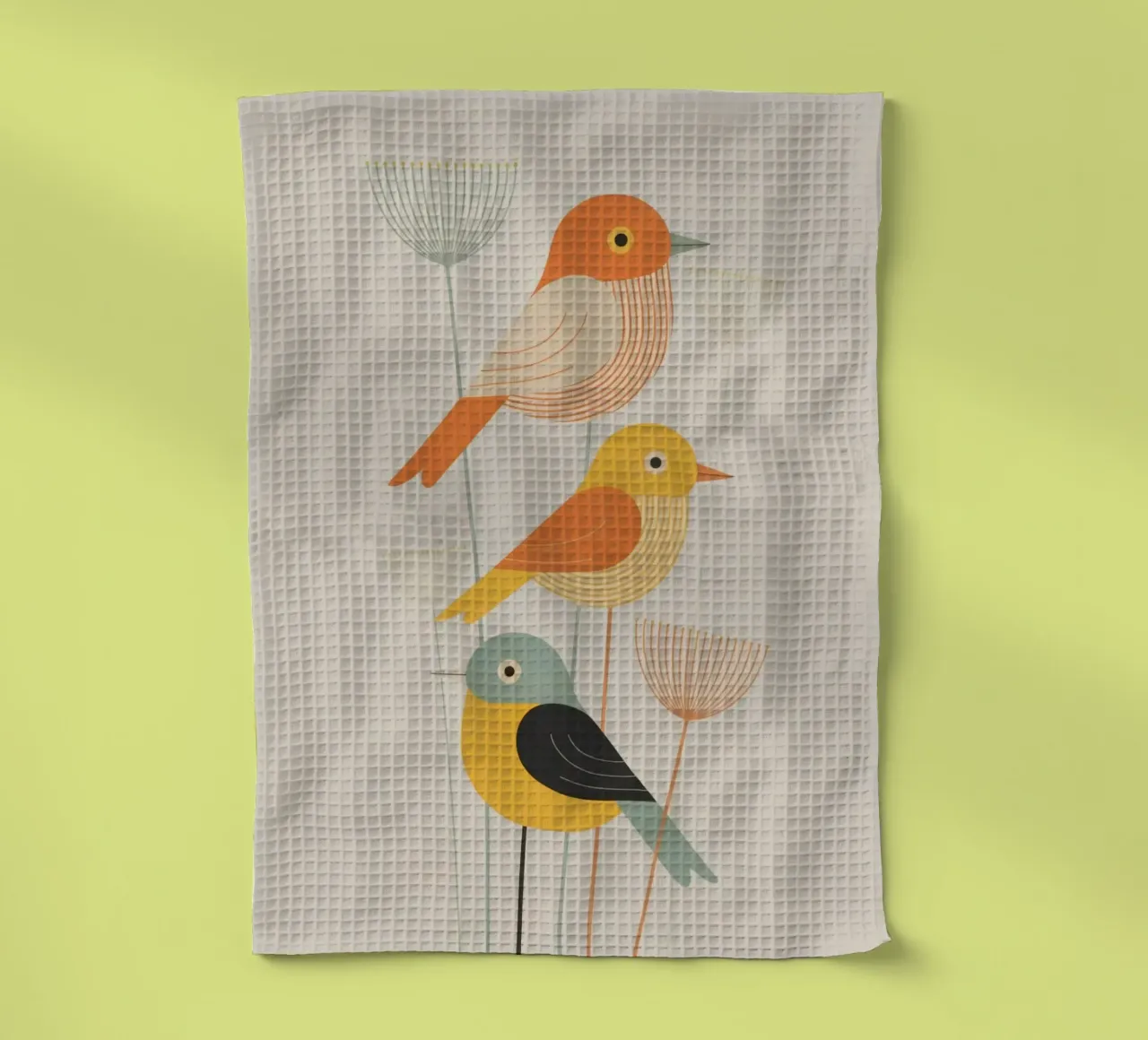 Autumn Birds Retro Art Print canovaccio da cucina da 20 Farben