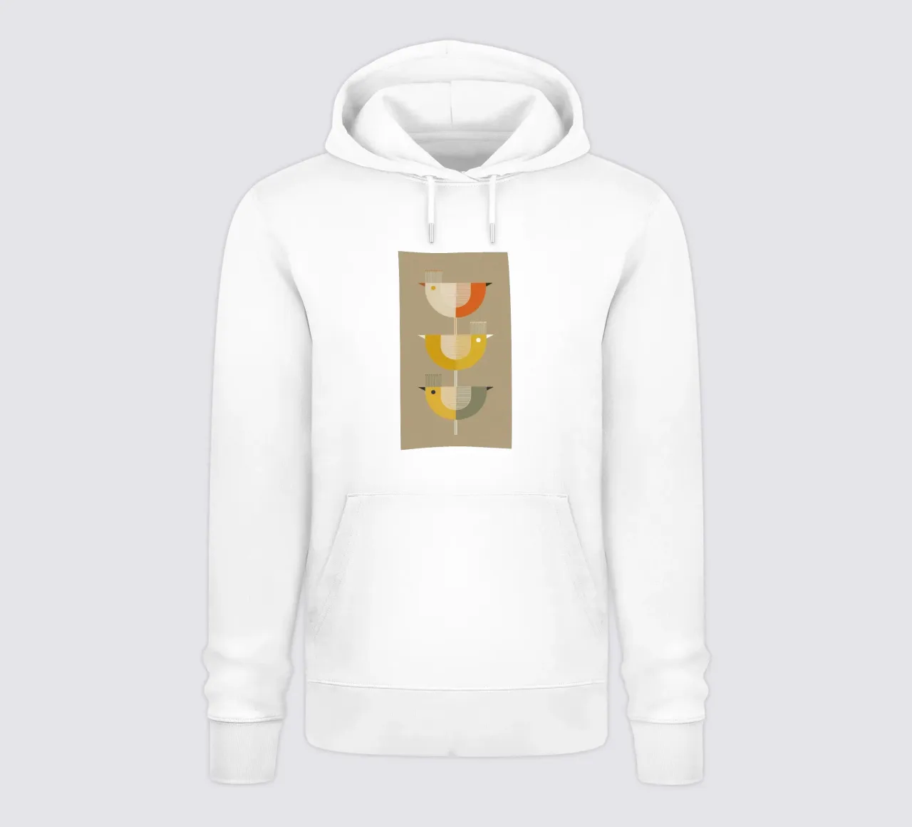 BIRD TRIO - Retro Style felpa con cappuccio da 20 Farben