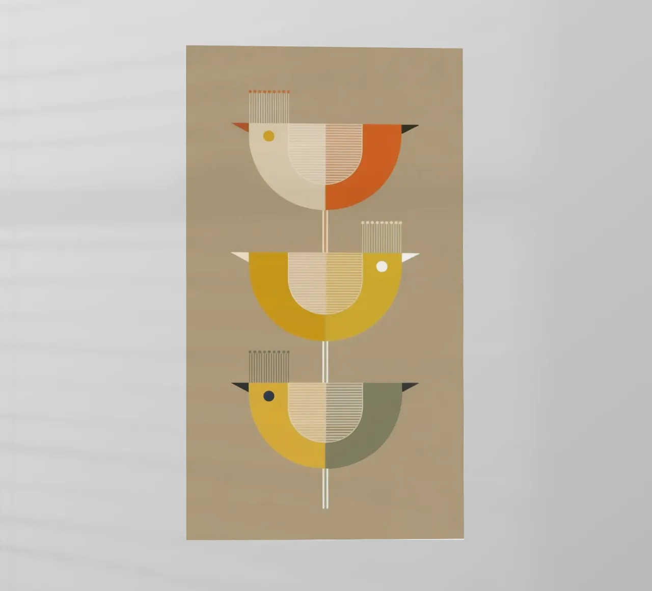 BIRD TRIO - Retro Style pellicola backlit da 20 Farben