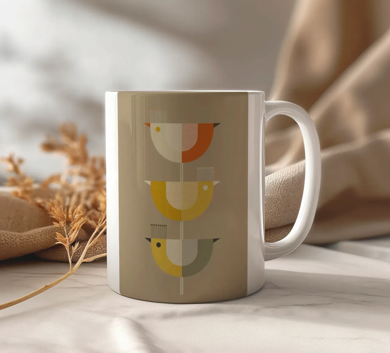 BIRD TRIO - Retro Style mug en céramique de 20 Farben