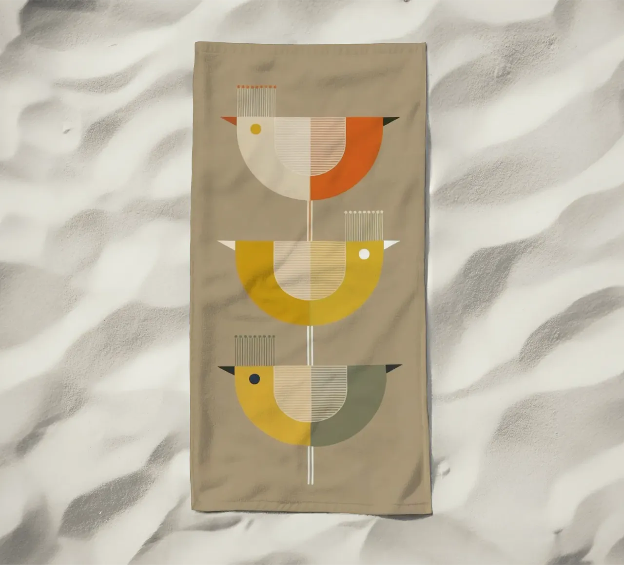 BIRD TRIO - Retro Style telo mare da 20 Farben