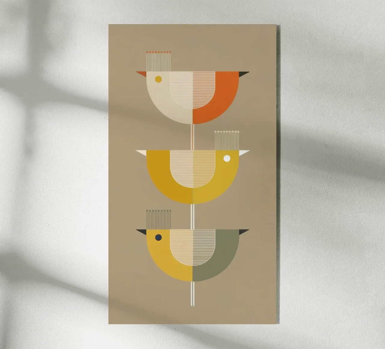 BIRD TRIO - Retro Style plexiglass da 20 Farben
