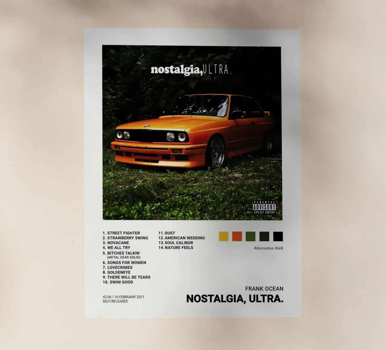 Frank Ocean Nostalgia Ultra pellicola backlit da Roronoa7