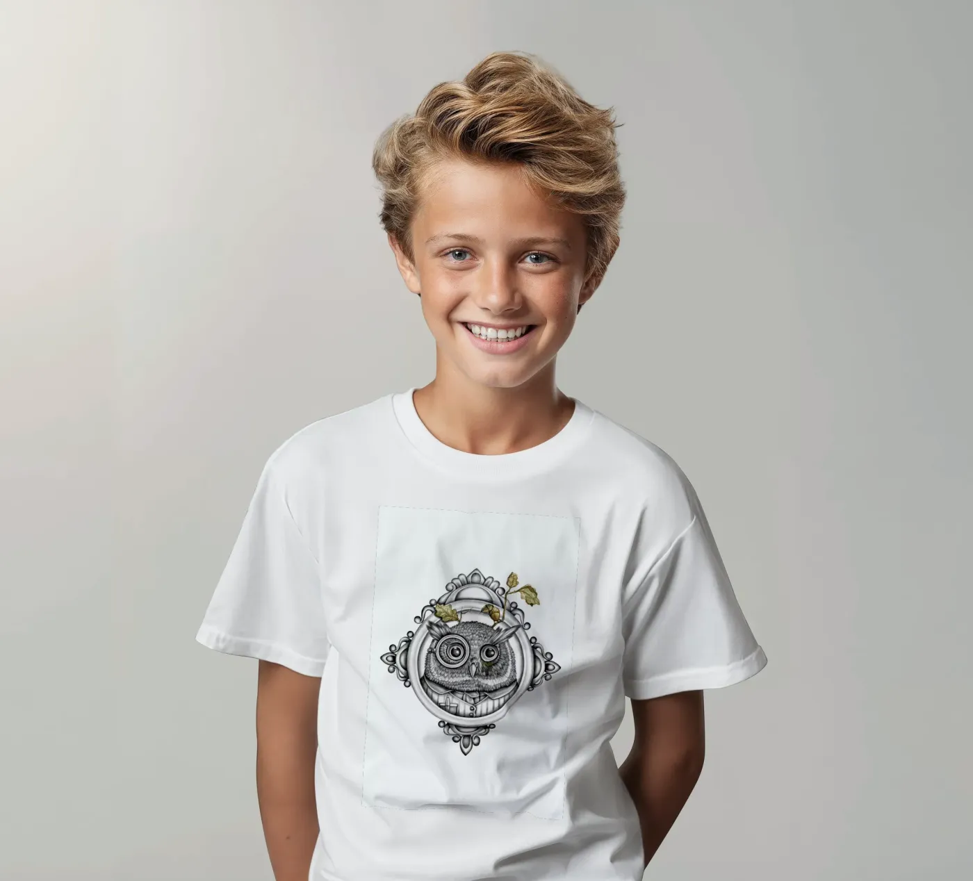 Owl t-shirt bambini da Maria Vdovichenko