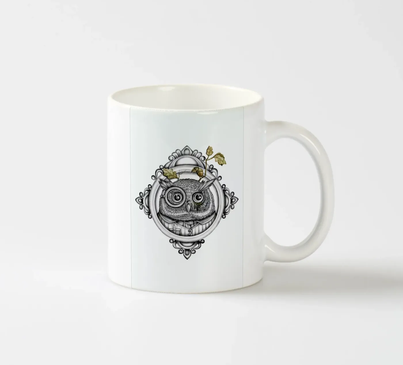 Owl ceramic mug by Maria Vdovichenko