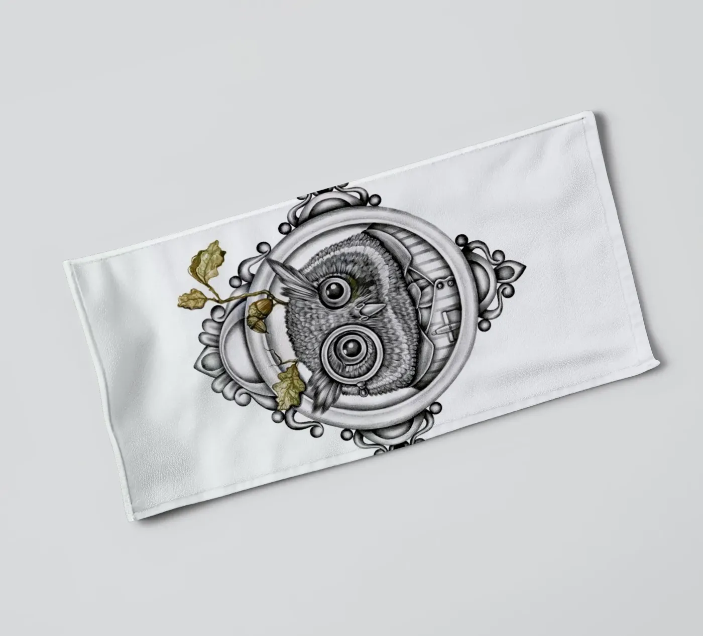 Owl badhanddoek van Maria Vdovichenko