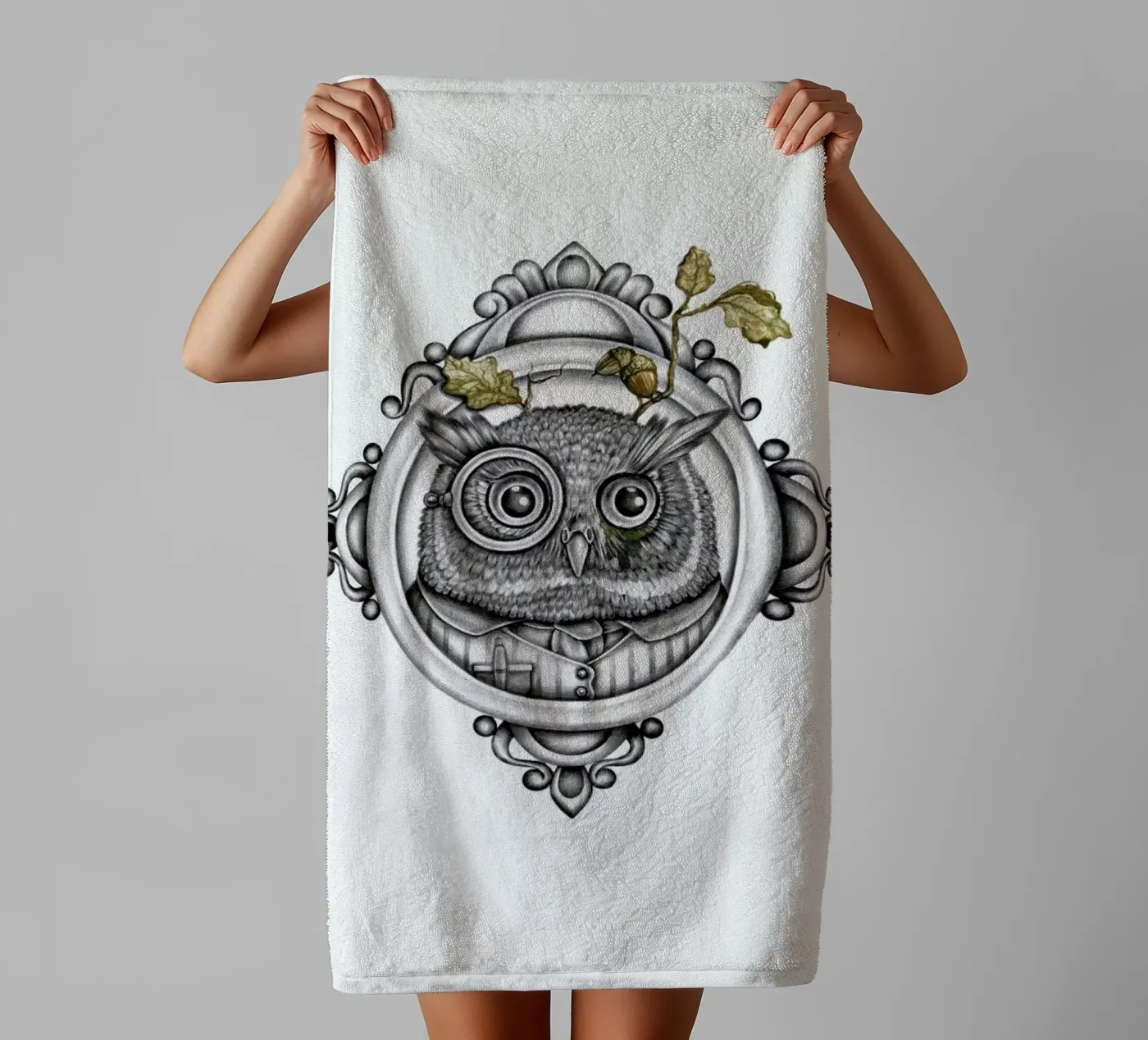 Owl badhanddoek van Maria Vdovichenko