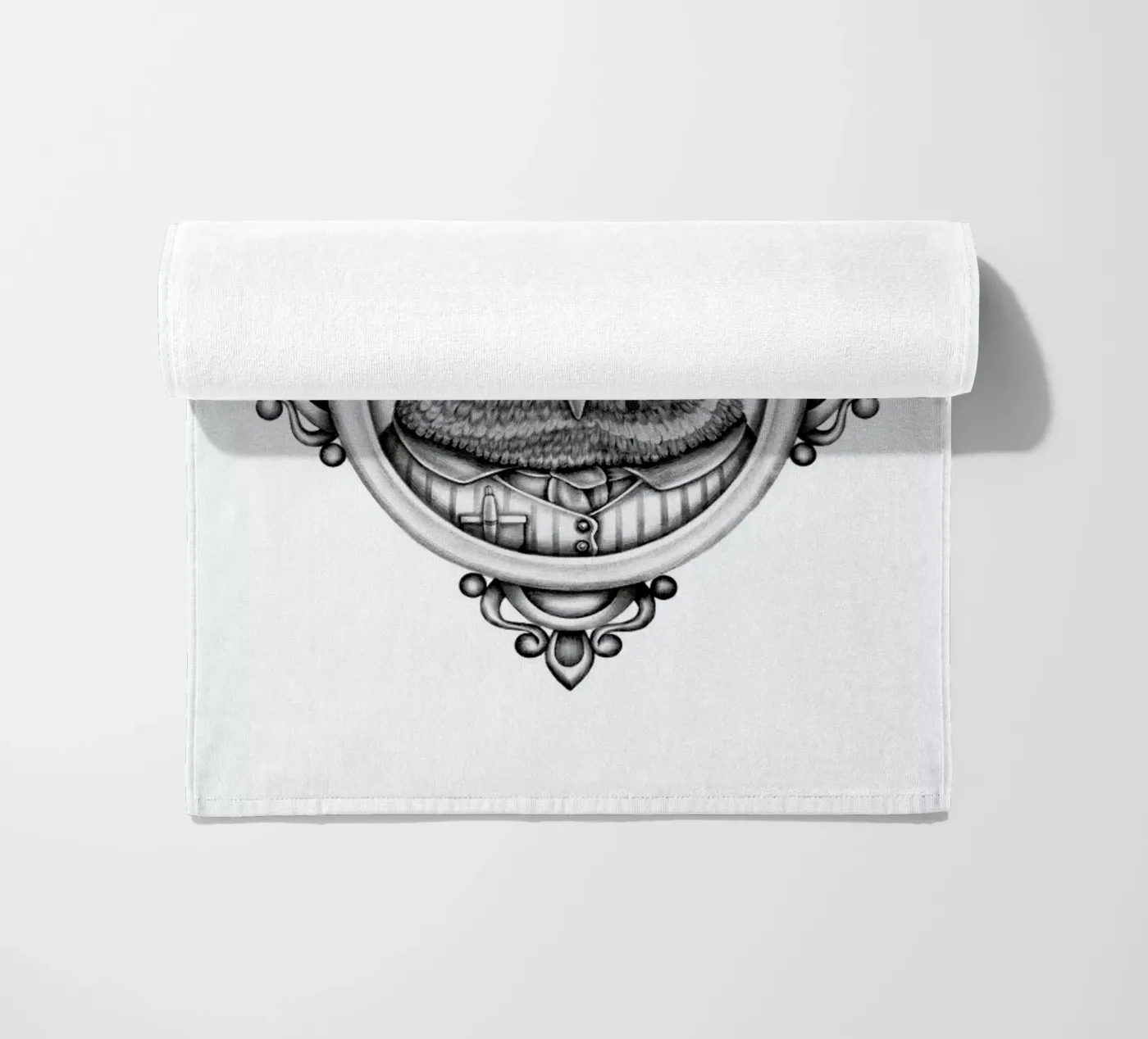 Owl beach towel by Maria Vdovichenko