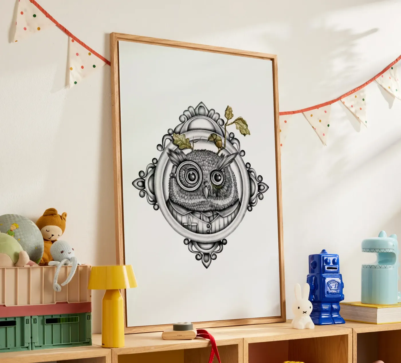 Owl Acryl-Glas von Maria Vdovichenko