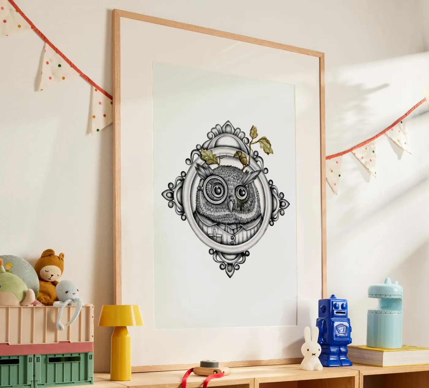 Owl poster by Maria Vdovichenko
