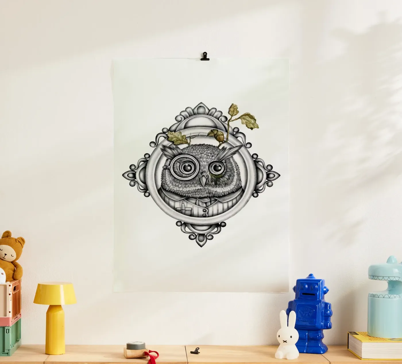 Owl poster by Maria Vdovichenko