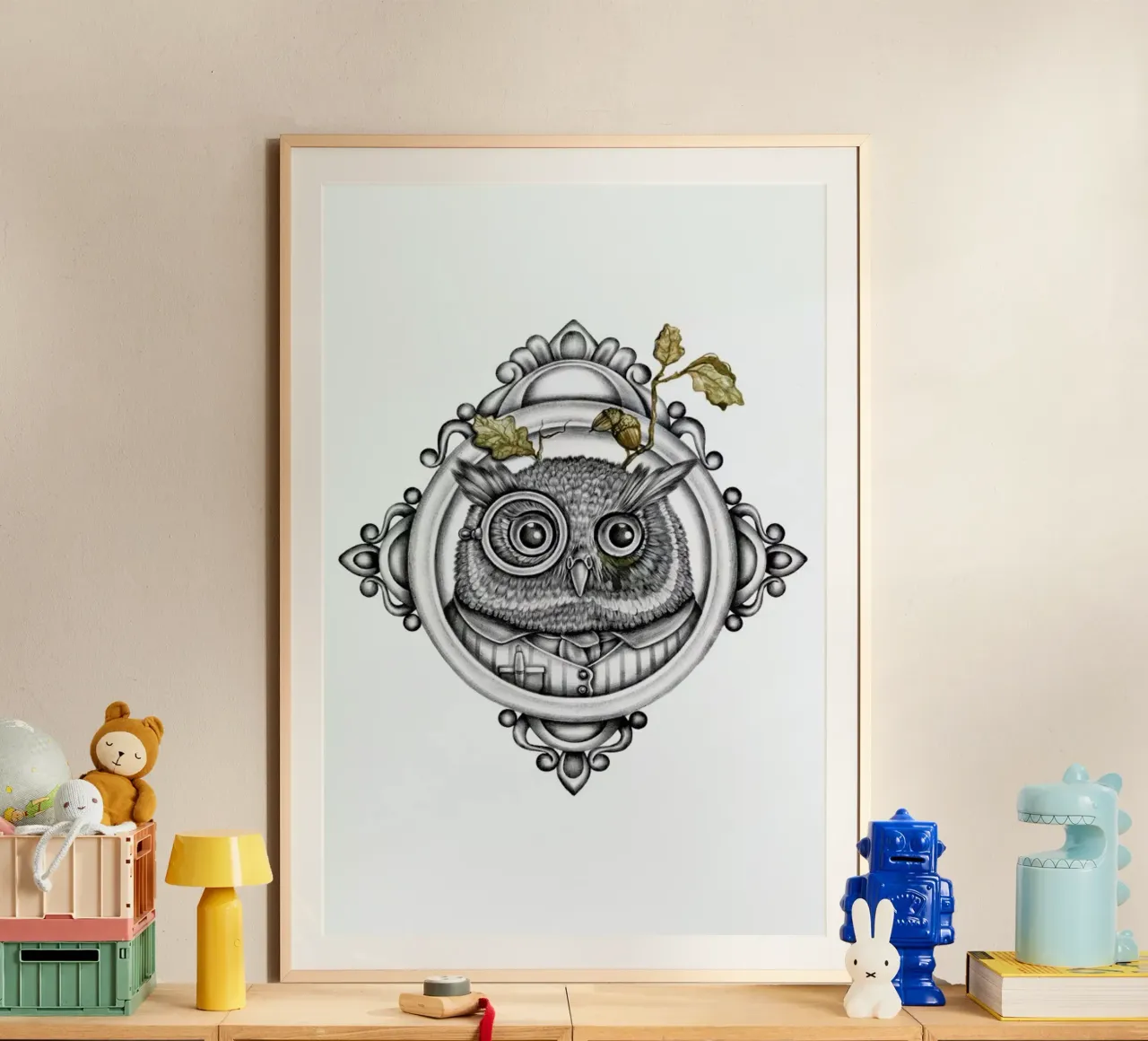 Owl carta hahnemühle da Maria Vdovichenko