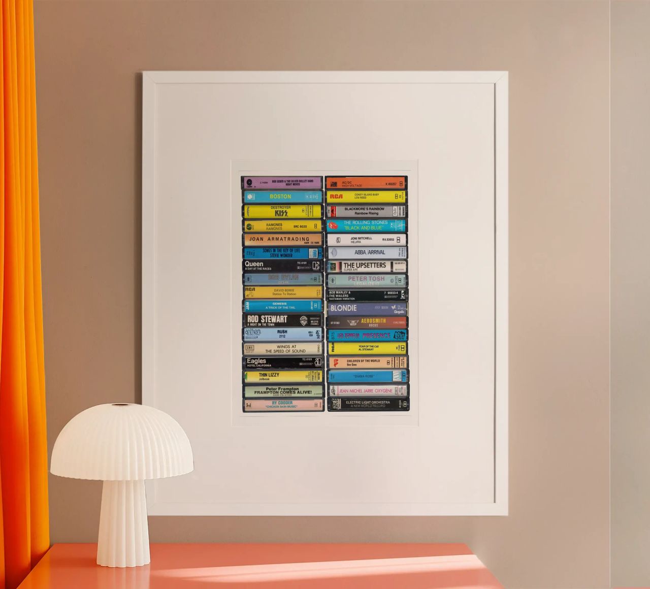 Musique de 1976 - Idée de cadeau d'anniversaire pour les 49 ans - Né en 1976 - Années 70 poster de MrMustardPrints