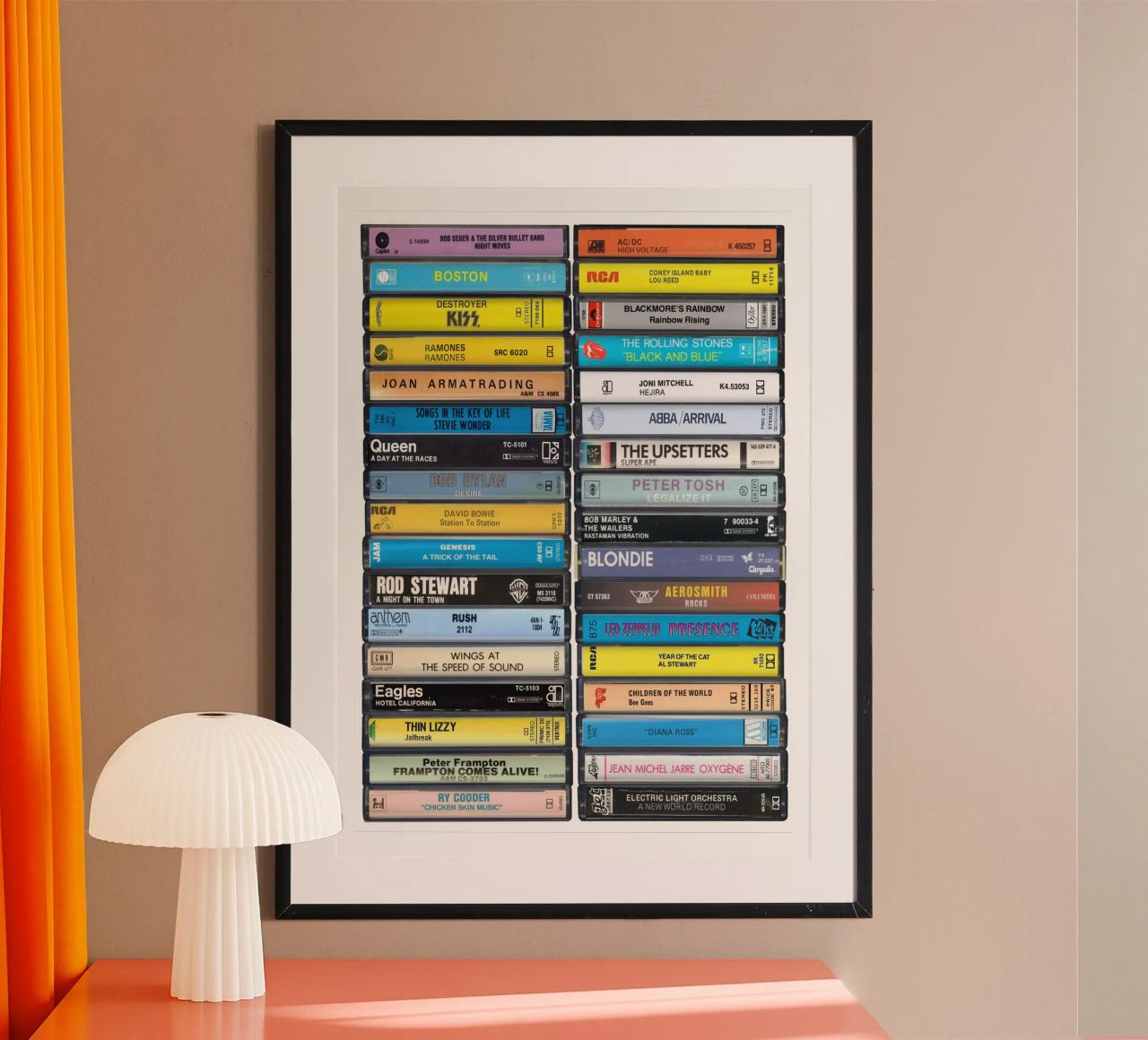 Musique de 1976 - Idée de cadeau d'anniversaire pour les 49 ans - Né en 1976 - Années 70 poster de MrMustardPrints