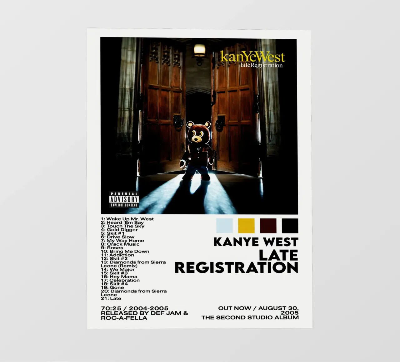 Kanye West Late Registration telo in pvc da Roronoa7