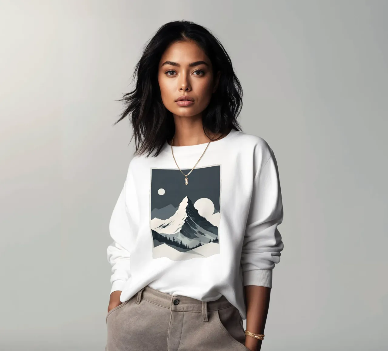 Silhouette di una singola vetta felpa da LIFESTYLE OBJECTS