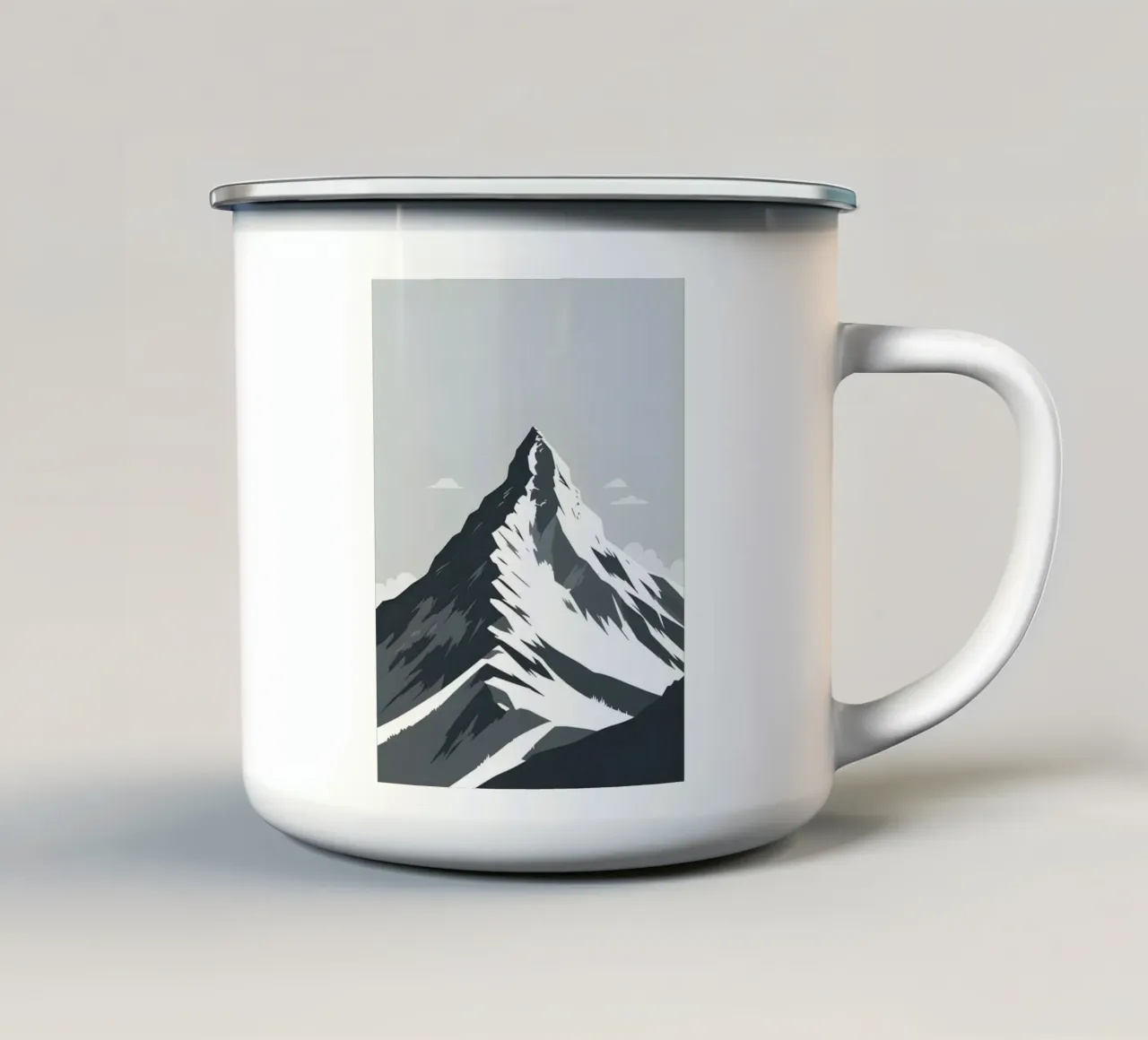 Silhouette di una singola vetta tazza in smalto da LIFESTYLE OBJECTS