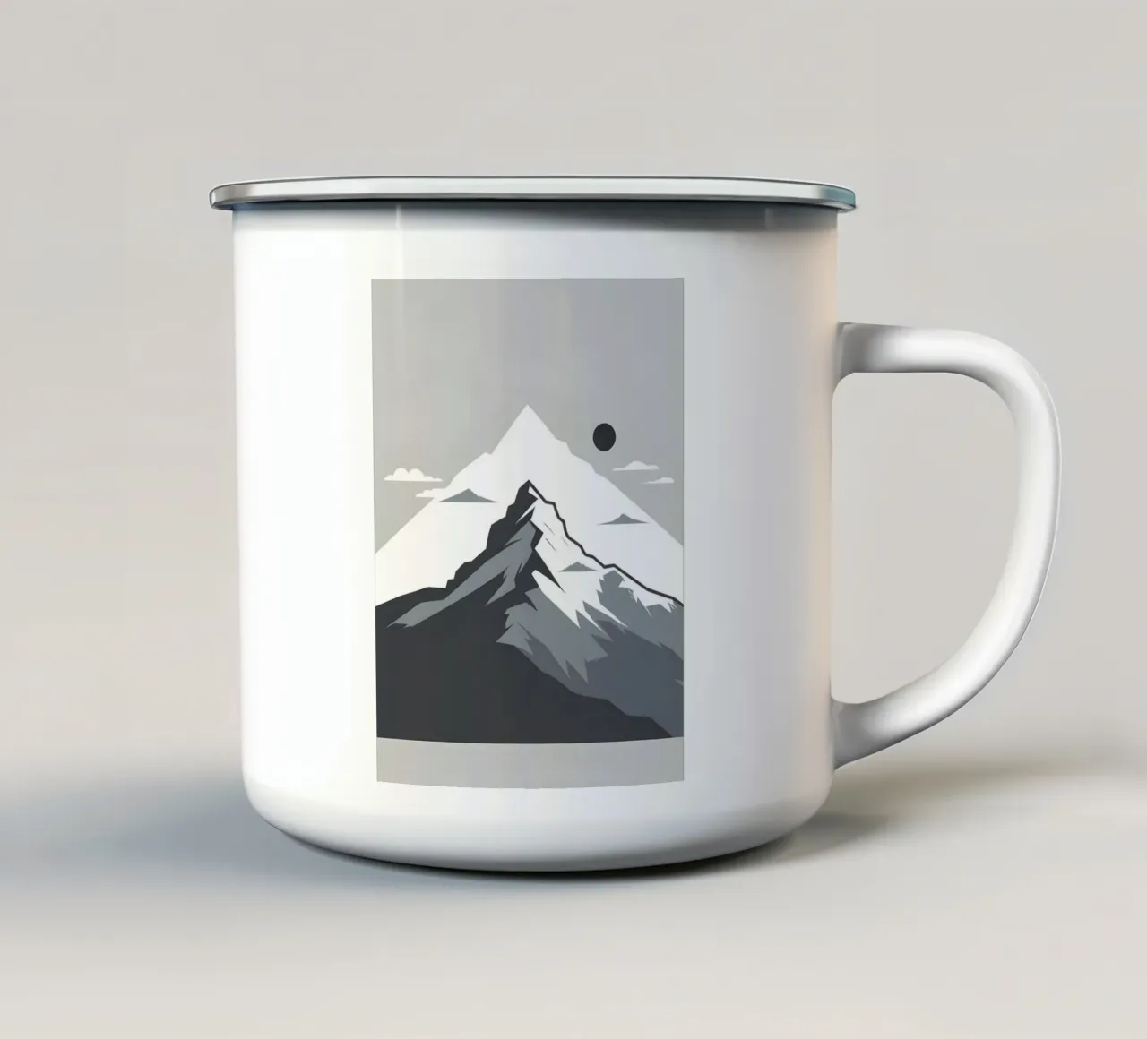 Silhouette di una singola vetta tazza in smalto da LIFESTYLE OBJECTS