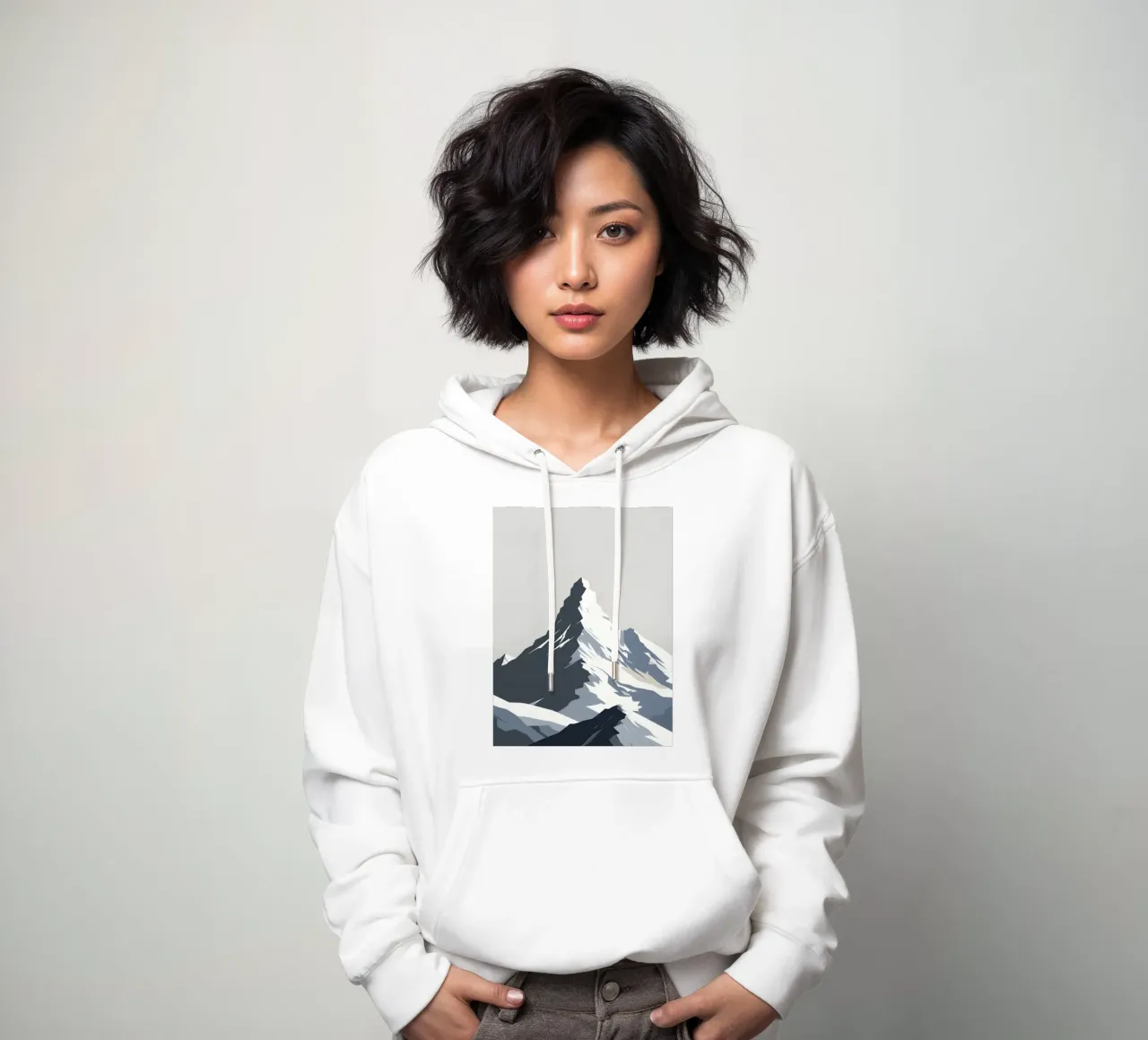 Silhouette di una singola vetta felpa con cappuccio da LIFESTYLE OBJECTS