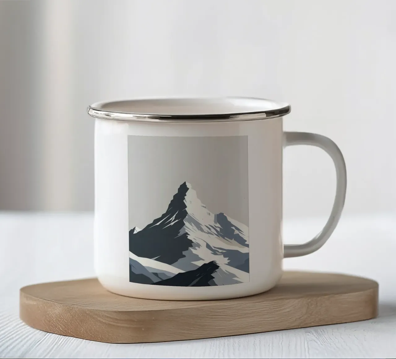 Silhouette di una singola vetta tazza in smalto da LIFESTYLE OBJECTS