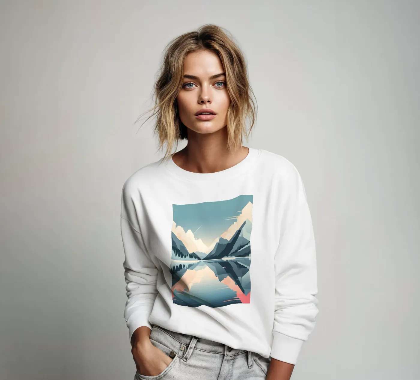 Mountain reflection felpa da LIFESTYLE OBJECTS