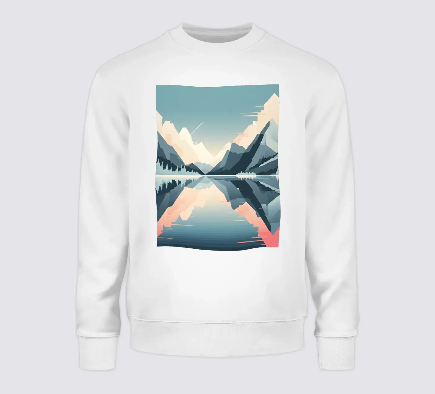 Mountain reflection sweatshirt by LIFESTYLE OBJECTS