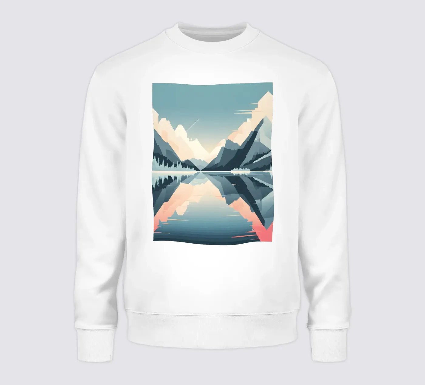 Mountain reflection sweatshirt by LIFESTYLE OBJECTS