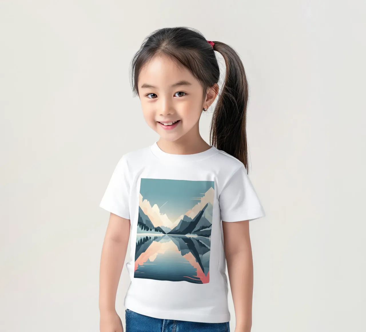 Riflessione sulle montagne t-shirt bambini da LIFESTYLE OBJECTS