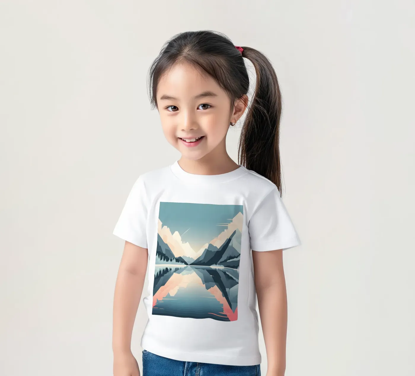 Bergreflectie kinder t-shirt van LIFESTYLE OBJECTS
