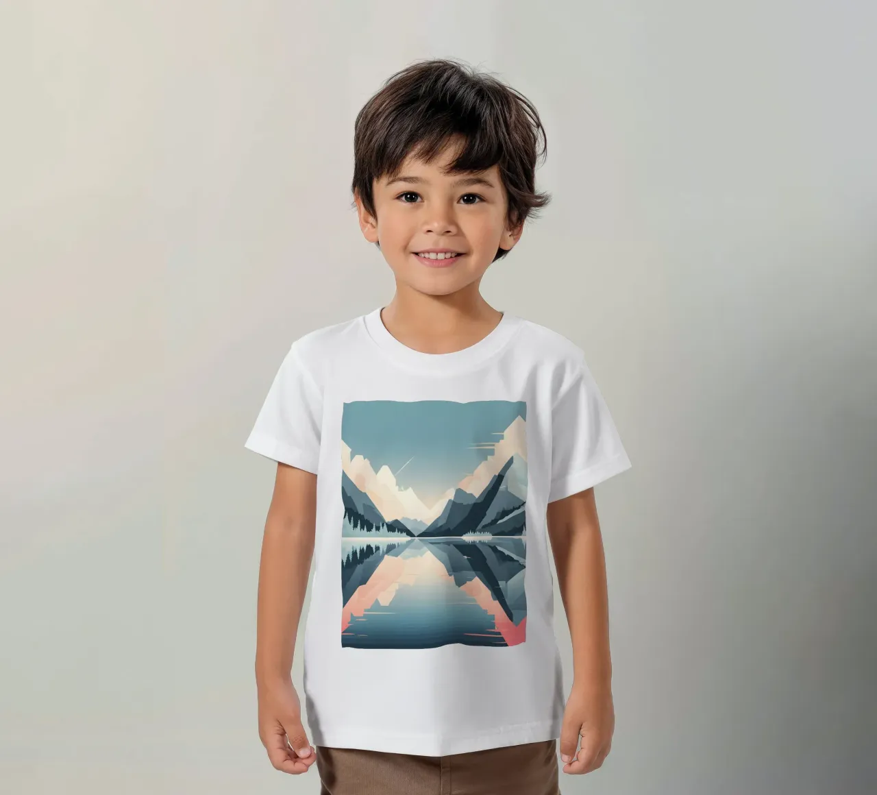 Riflessione sulle montagne t-shirt bambini da LIFESTYLE OBJECTS
