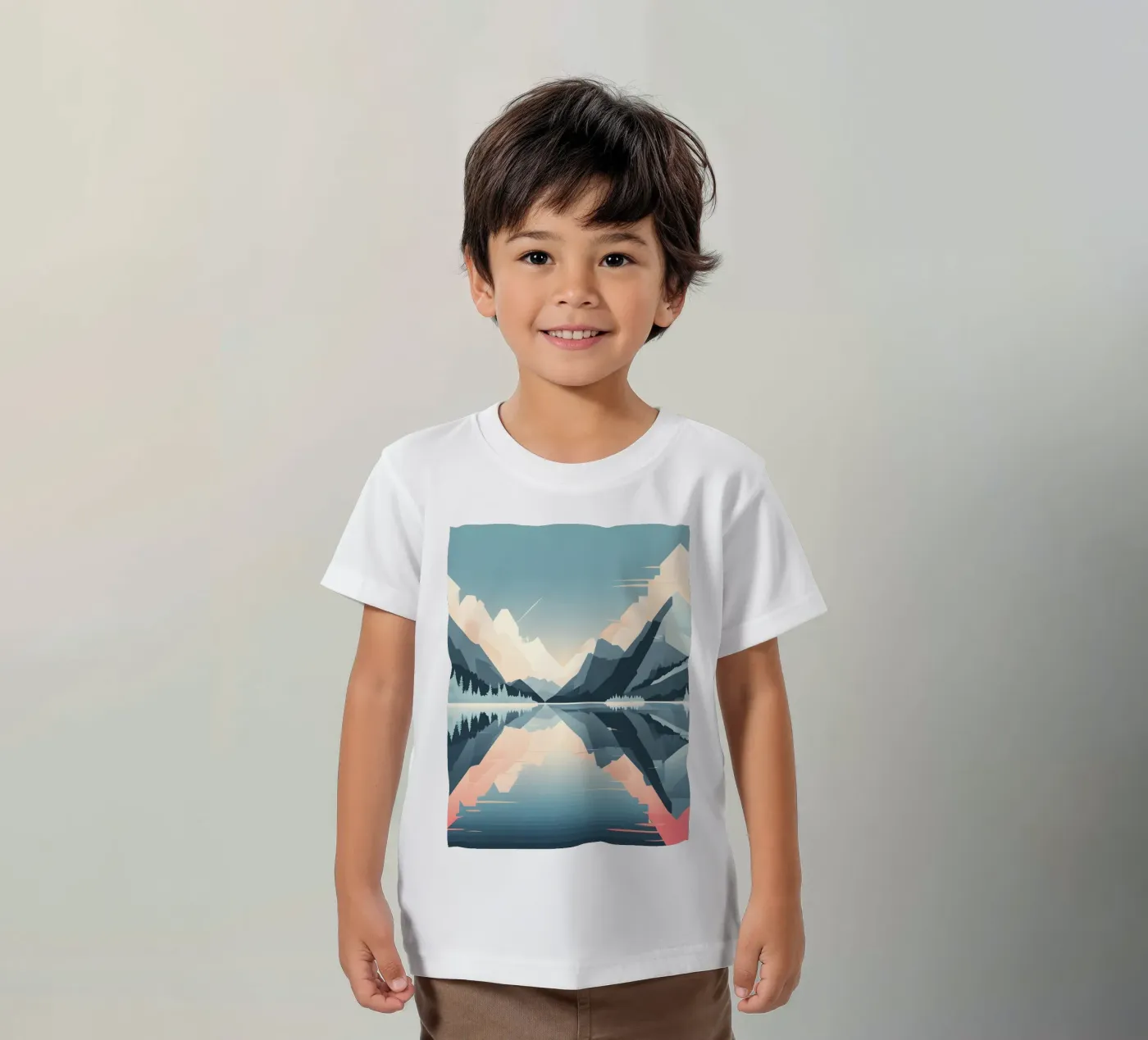 Bergreflectie kinder t-shirt van LIFESTYLE OBJECTS