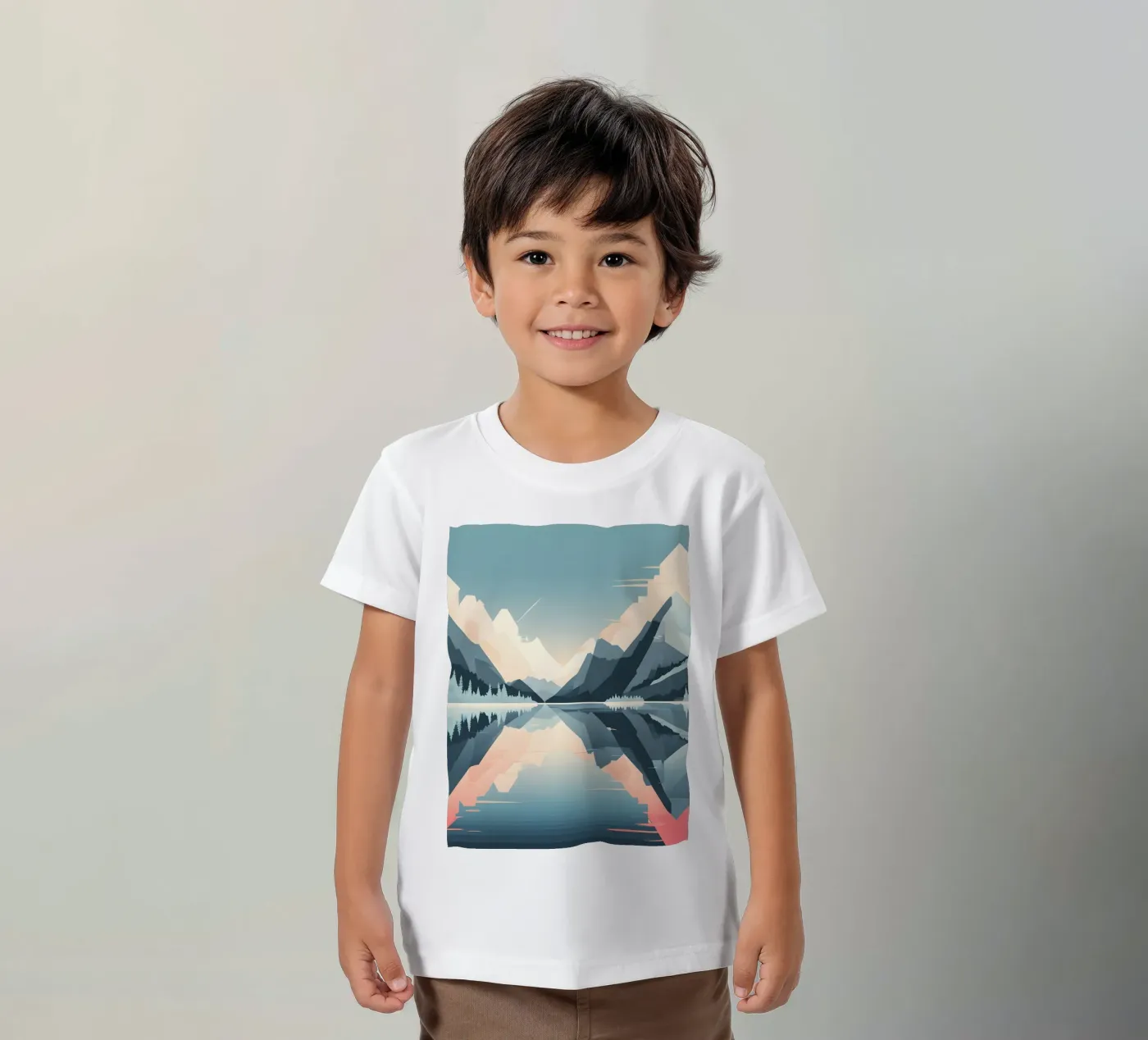 Riflessione sulle montagne t-shirt bambini da LIFESTYLE OBJECTS