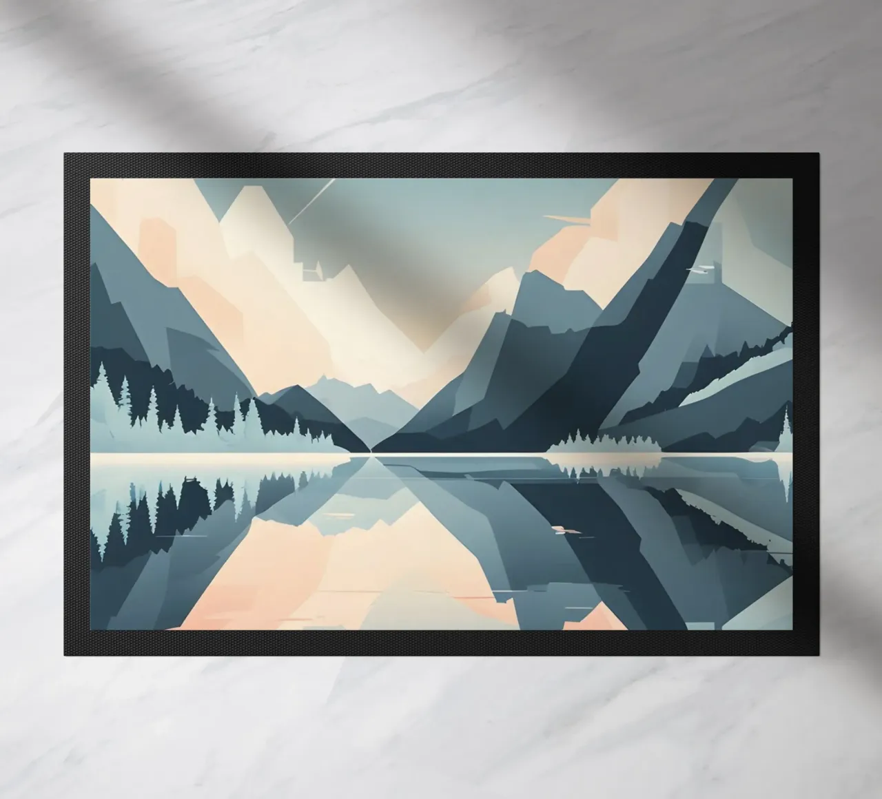 Mountain reflection doormat by LIFESTYLE OBJECTS