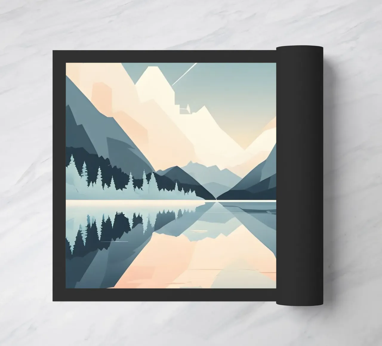 Mountain reflection doormat by LIFESTYLE OBJECTS