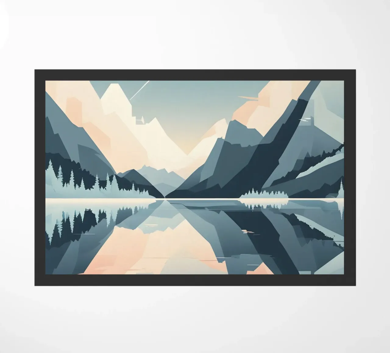 Mountain reflection doormat by LIFESTYLE OBJECTS