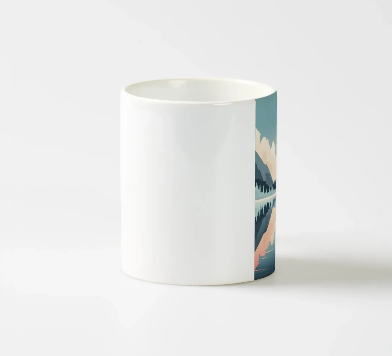 Mountain reflection ceramic mug by LIFESTYLE OBJECTS