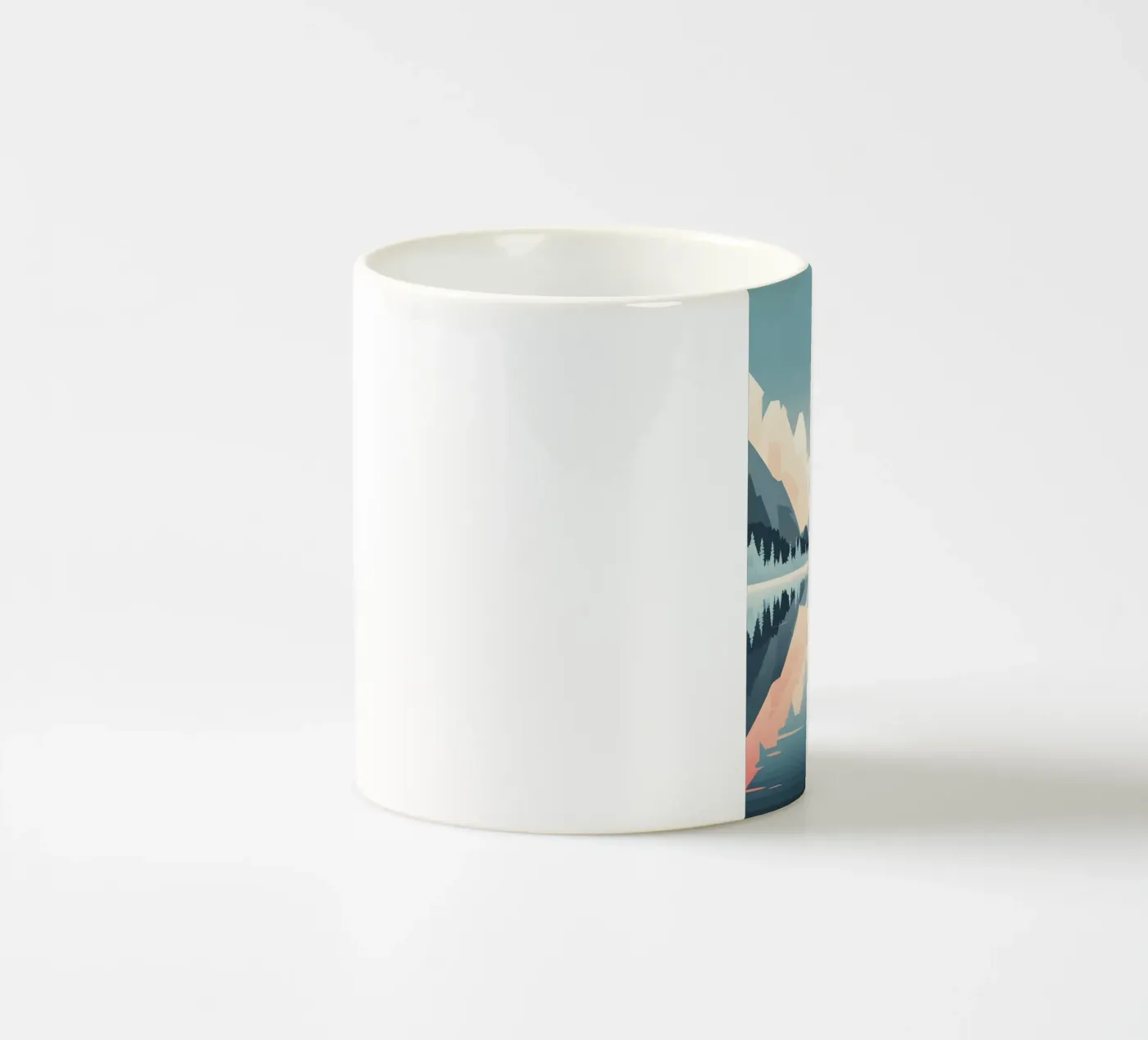 Mountain reflection ceramic mug by LIFESTYLE OBJECTS