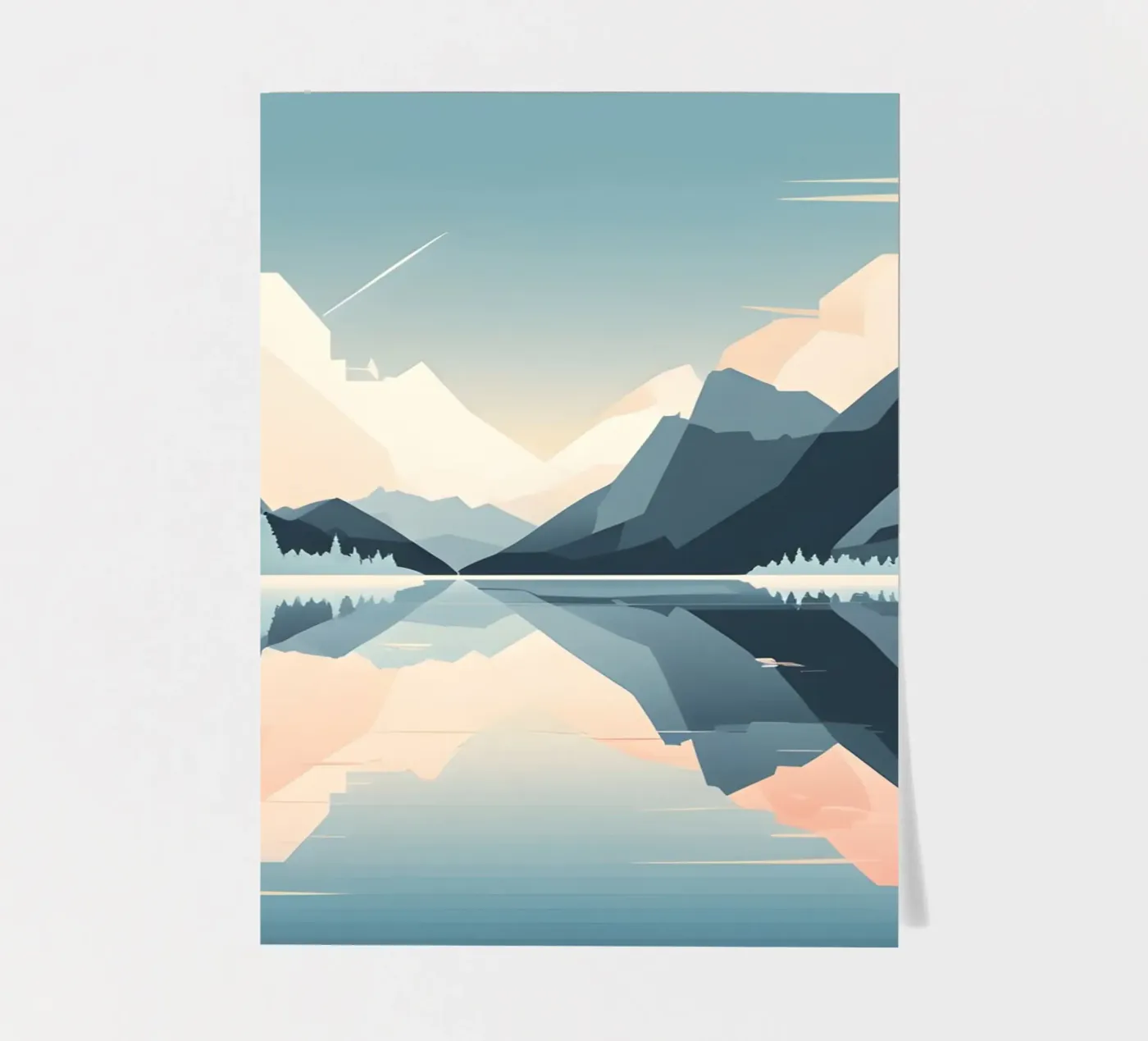Mountain reflection Stickerbogen von LIFESTYLE OBJECTS